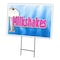 Signmission Milkshakes Yard Sign & Stake outdoor plastic coroplast window, C-1216 Milkshakes C-1216 Milkshakes - alternate 1